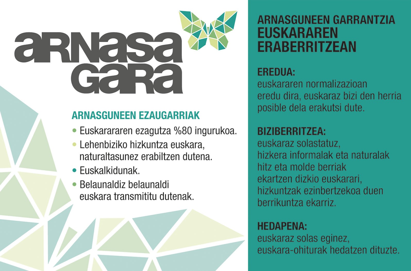 Arnasguneak euskara biziberritzeko giltza
