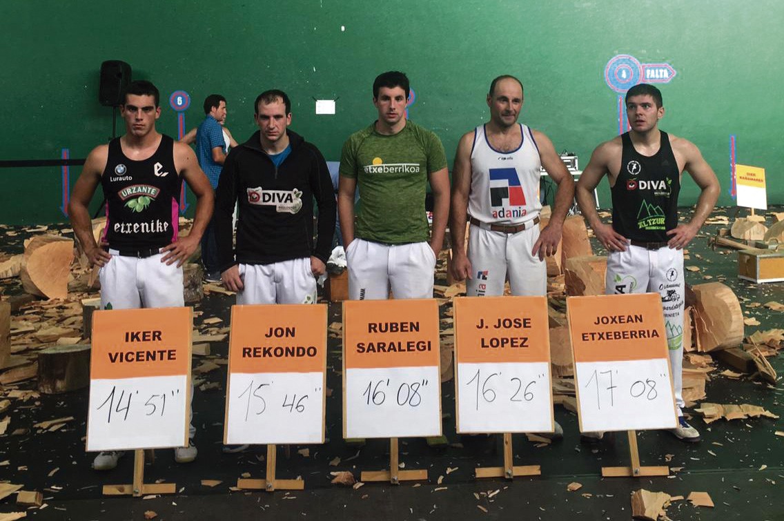 Nafarroako lehen mailako aizkora txapelketaren finala jokatuko dute azaroaren 15ean Donezteben