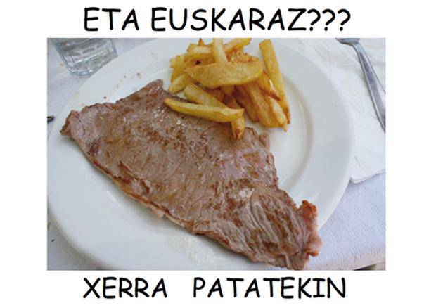 Menuetan euskarak presentzia egokia izan dezan kanpaina abiatu du Euskara Batzordeak