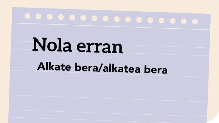 Alkate bera/alkatea bera