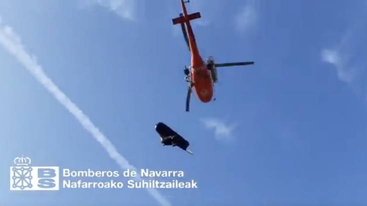 Suhiltzaileek mendizale bat erreskatatu zuten atzo Abartan mendian