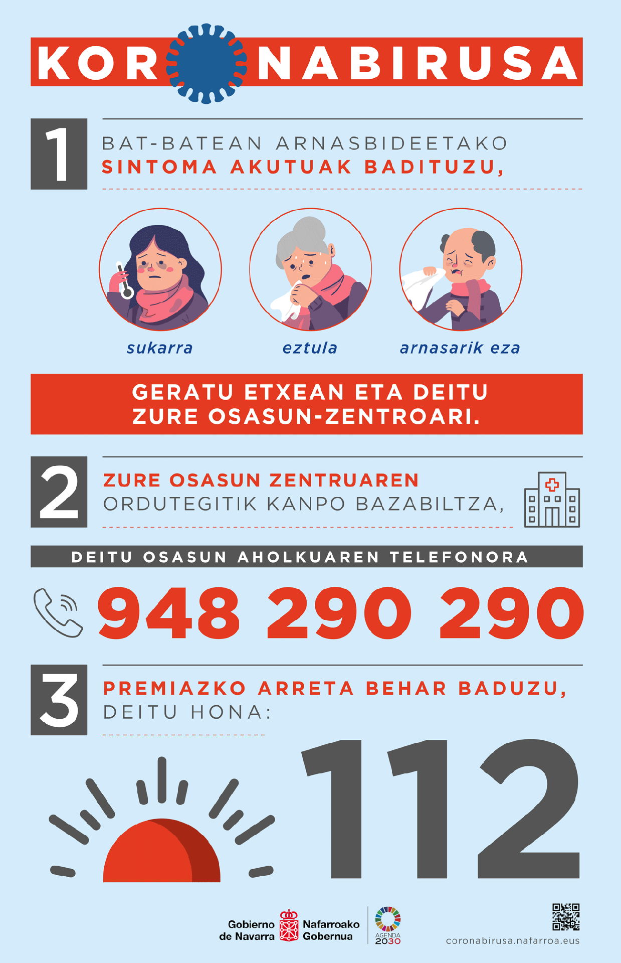 Zer egin sintomarik baldin baduzu?