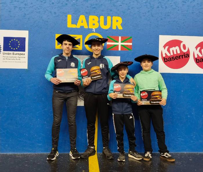 Bortzirietako pilotariak txapeldun Sopelako VII. Baserria KM0 txapelketan