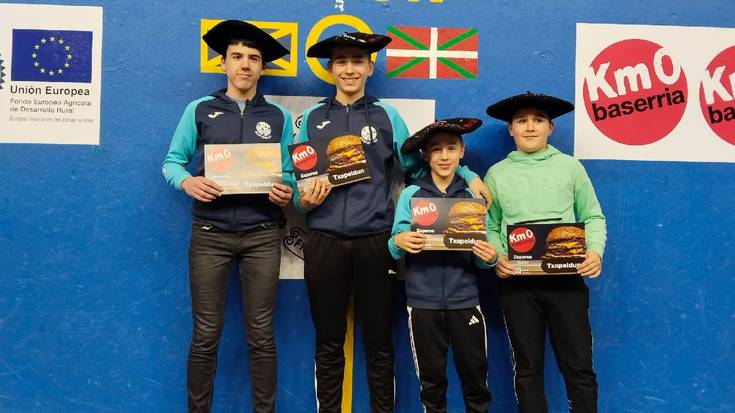 Bortzirietako pilotariak txapeldun Sopelako VII. Baserria KM0 txapelketan