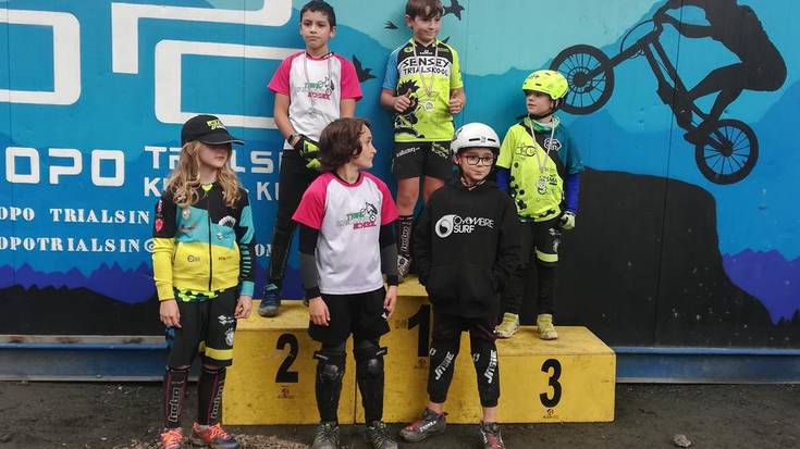 Lesakako trial taldeko gaztetxoak bikain ibili dira Aretxabaletako proban