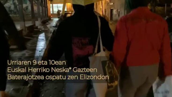 EHko Neska* Gazteen Baterajotzean mutil batek neskei baso bat bota izana salatu dute Baztango Eragile Feministek