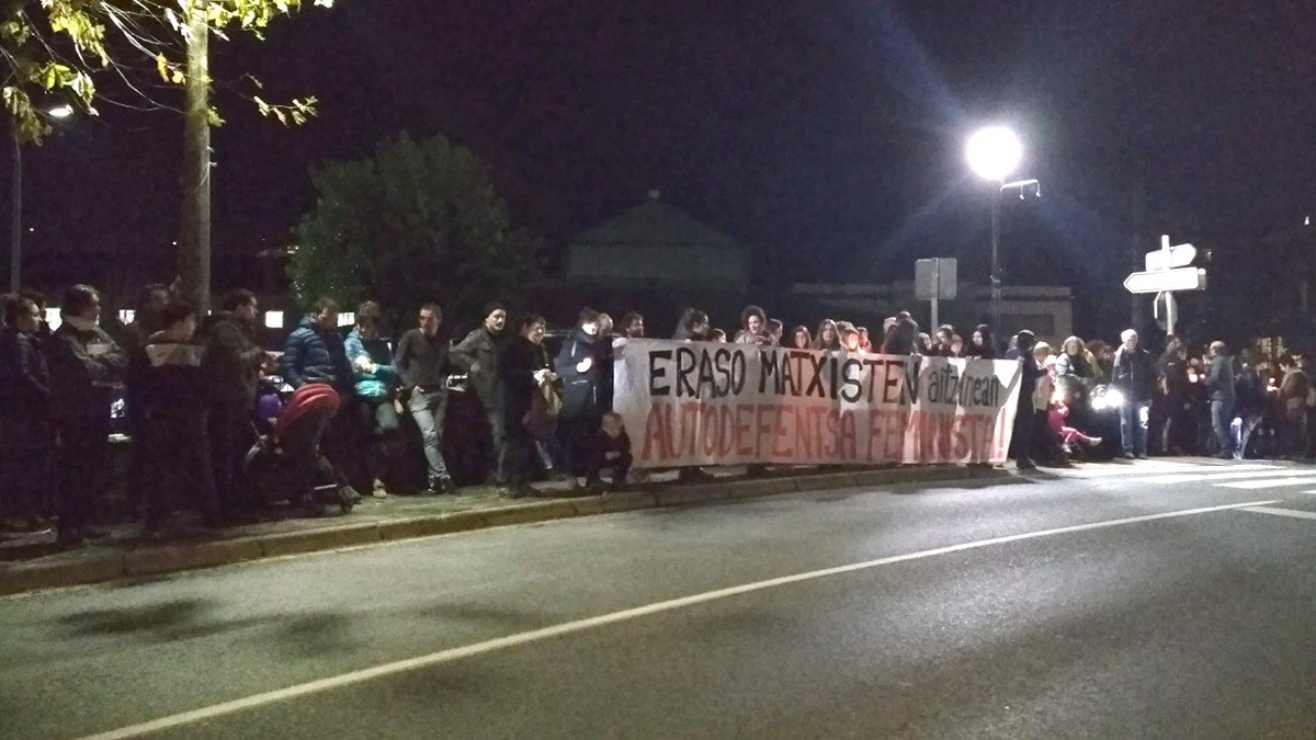 Eraso matxisten aitzinean autodefentsa feminista aldarrikatu dute Beran