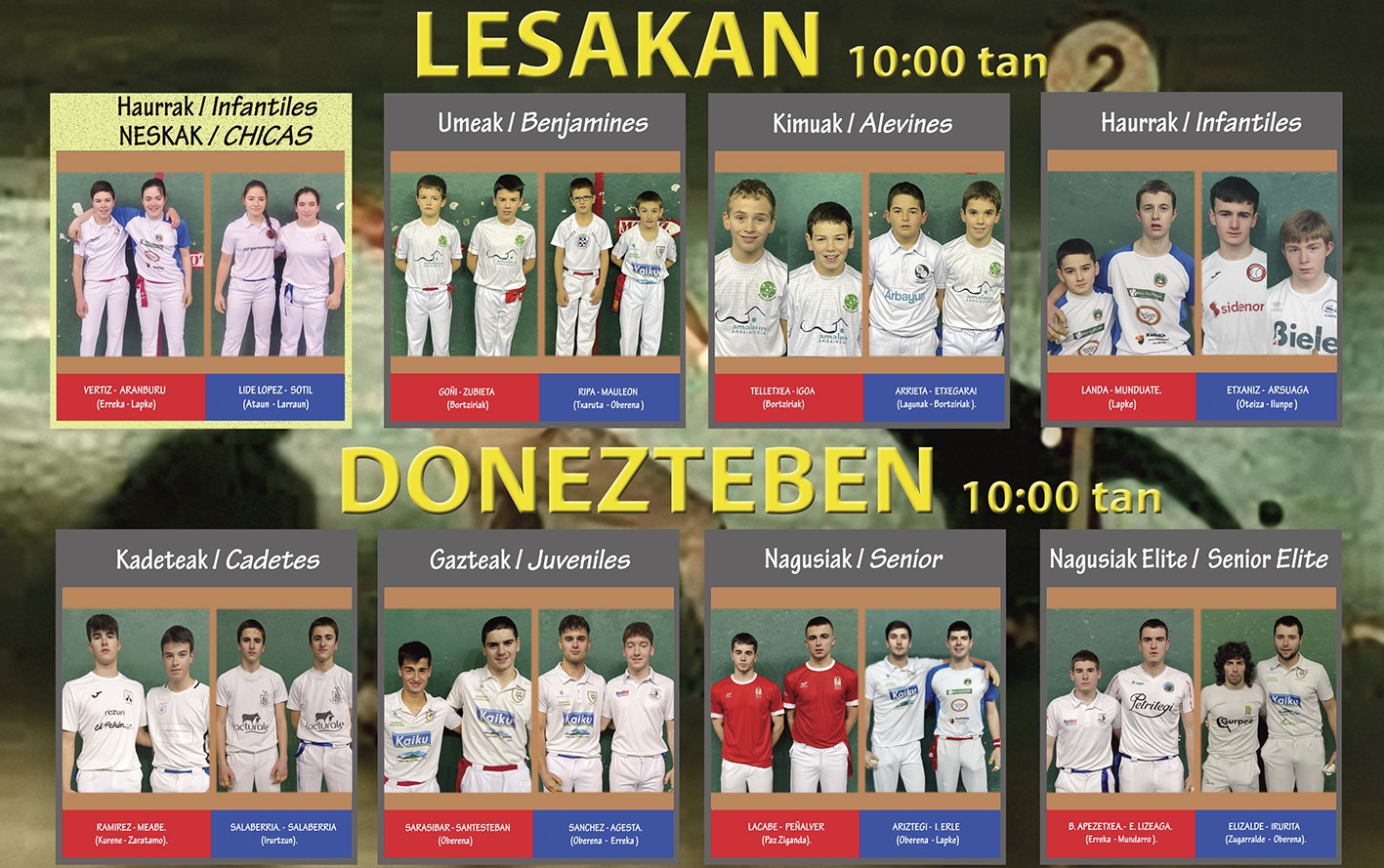 Malerrekako eskuz binakako 21. pilota txapelketako finalak larunbatean jokatuko dituzte