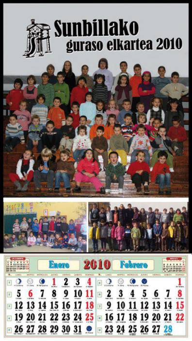 Guraso Elkarteak 2010eko egutegiak salgai paratuko ditu