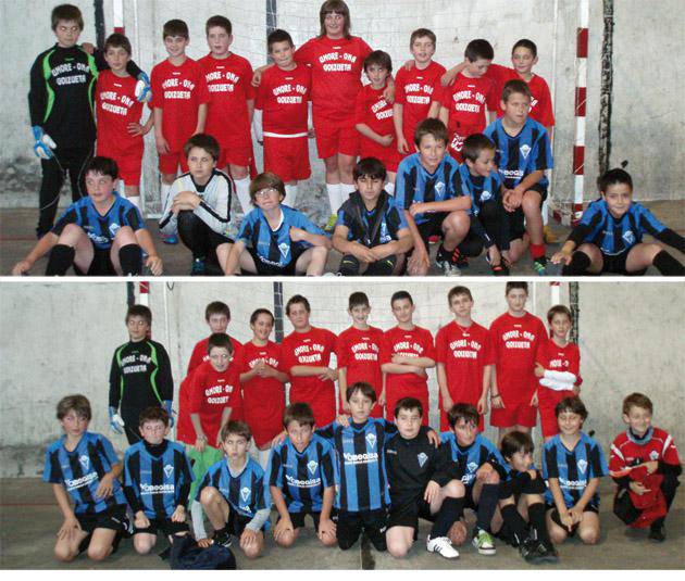 Kirolari gaztetxoak futbiton 