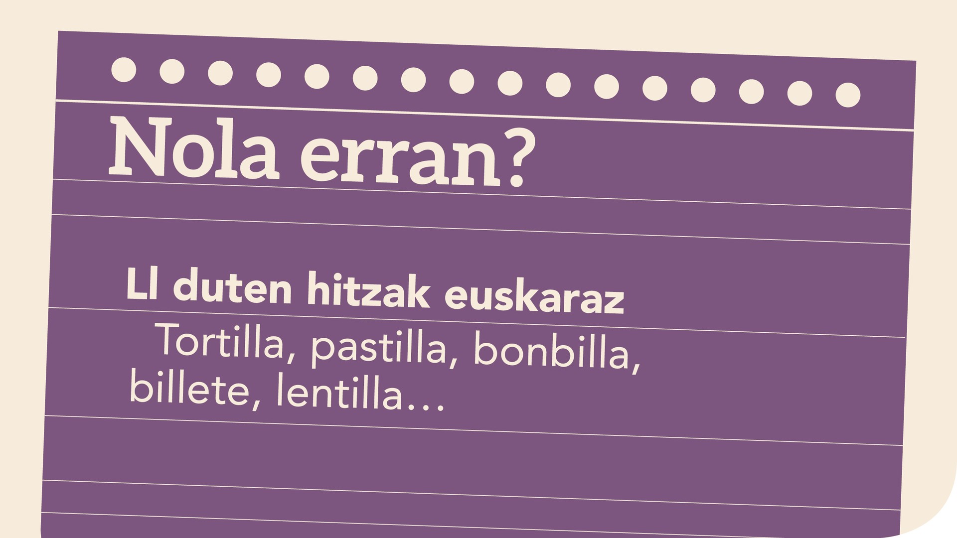 'Ll ' duten hitzak euskaraz
