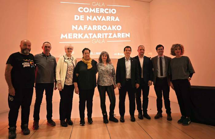 Deñe Abuin lesakarra saritu dute Nafarroako merkataritzaren lehen galan