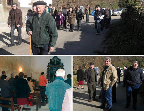 San Anton eguna dela-eta ermitan egin da aurten igandeko meza